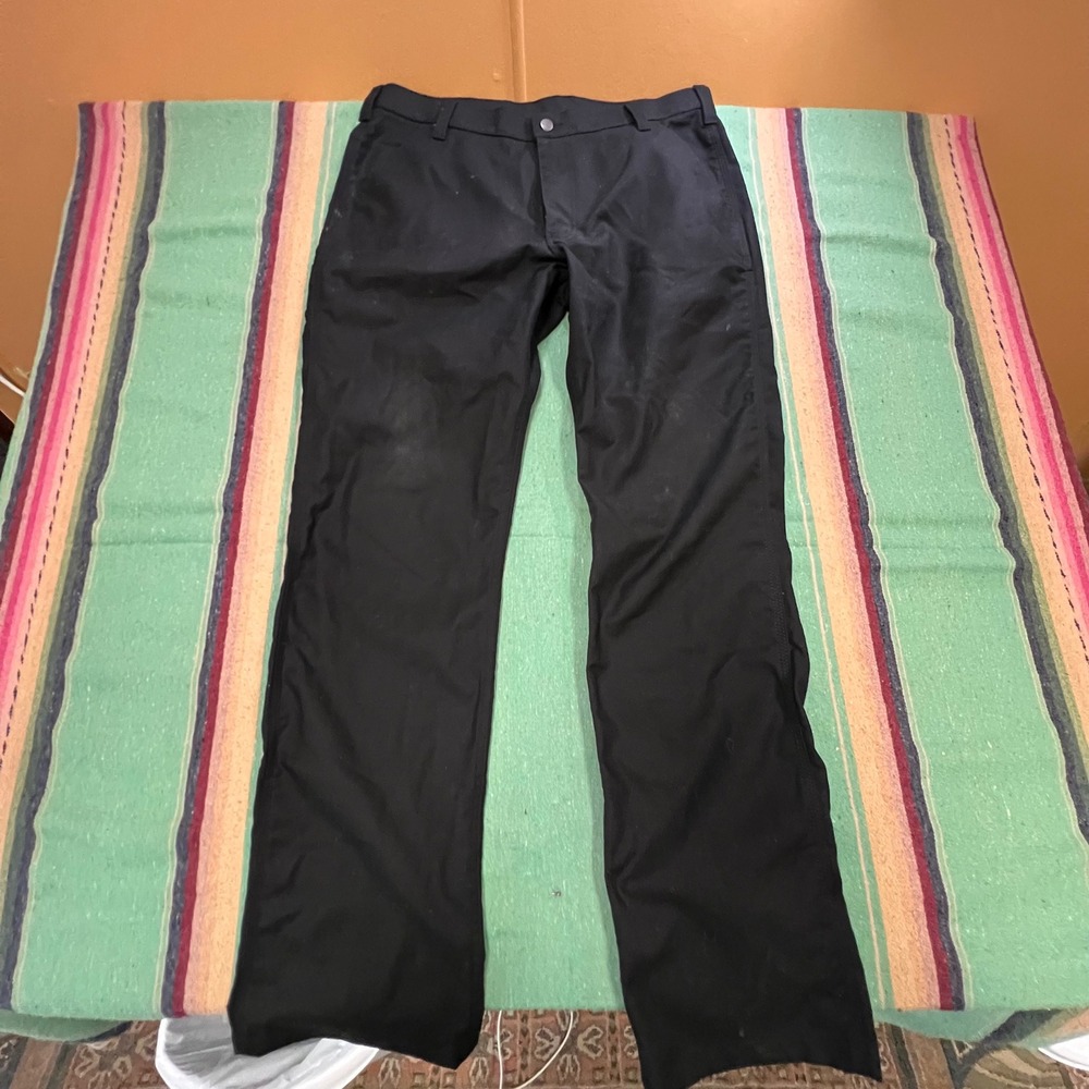Carhartt Work Pants Mens 36x34 Black Relaxed Fit Canvas Utility 103109 001